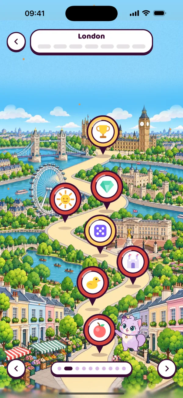 The painted London map